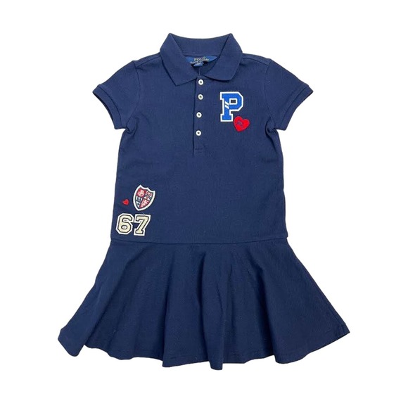 NWT! POLO RALPH LAUREN Stretch Mesh Polo Dress NAVY 5 - Picture 1 of 6